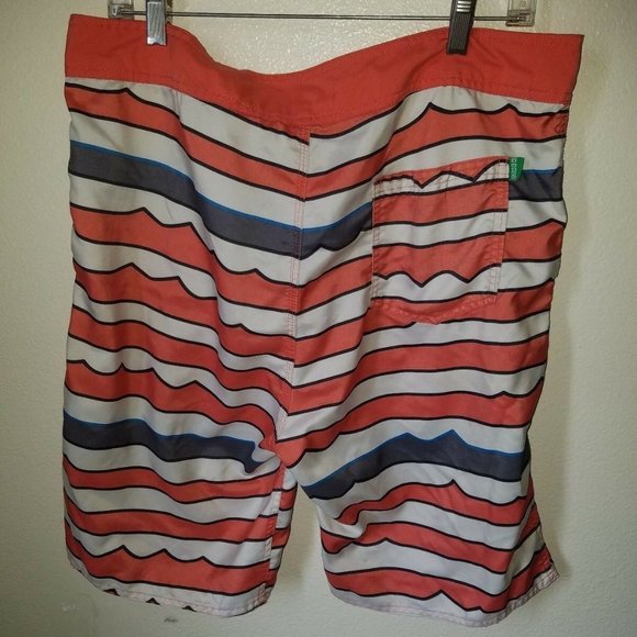 Mens Striped Swim Trunks Board Shorts Size 36 by 21 Men - Forever 21 - Picture 3 of 5